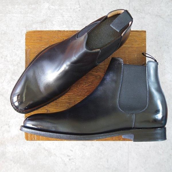 極美品★チャーチ 85F/UK8.5【定価￥181,500-★AMBERLEY R/173ラスト】サイドゴアブーツ/チェルシーブーツ/カーフ/黒/Church's★l562
