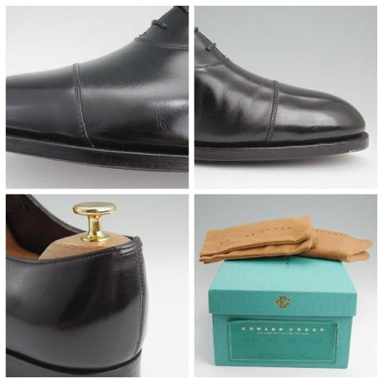 ★エドワードグリーン 10E【定価￥217,800-★チェルシー/CHELSEA/202ラスト】ストレートチップ/カーフ/黒/メンズ/EDWARD GREEN★l565