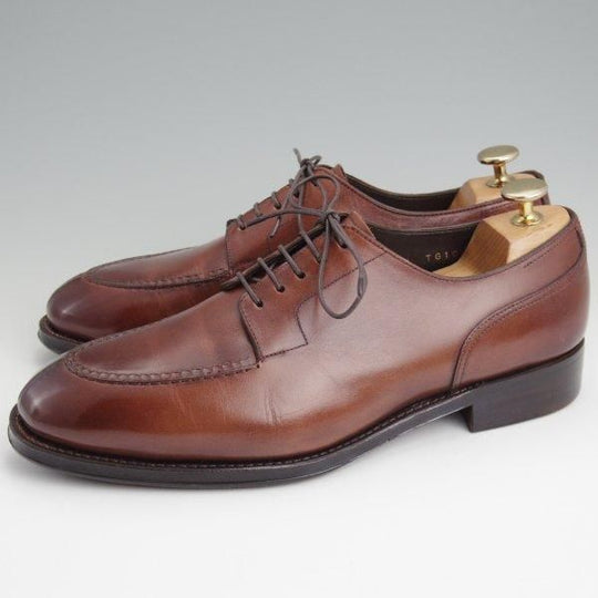 美品★(浅草)鞆ゑ /トモエ SIZE 7【定価￥47,300-★EG/ドーバー似寄りモデル/スキンステッチ】TG101/Uチップ/濃茶/メンズ★l568