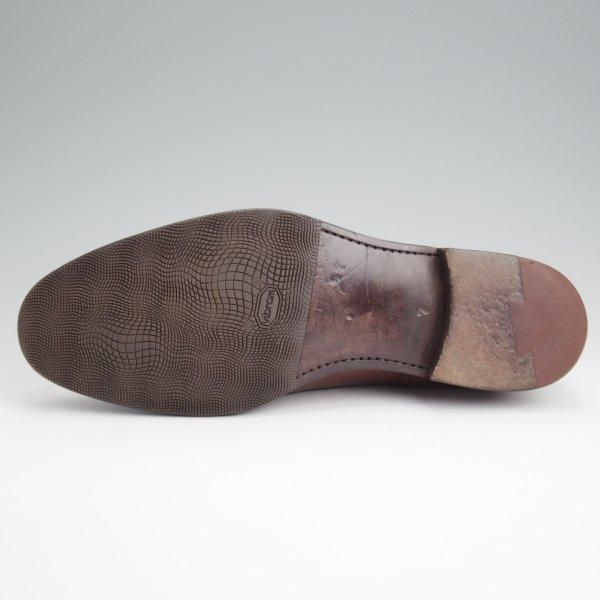 美品★(浅草)鞆ゑ /トモエ SIZE 7【定価￥47,300-★EG/ドーバー似寄りモデル/スキンステッチ】TG101/Uチップ/濃茶/メンズ★l568