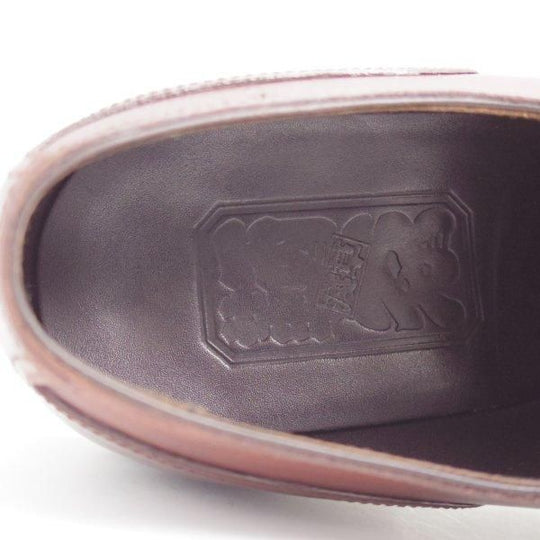 美品★(浅草)鞆ゑ /トモエ SIZE 7【定価￥47,300-★EG/ドーバー似寄りモデル/スキンステッチ】TG101/Uチップ/濃茶/メンズ★l568