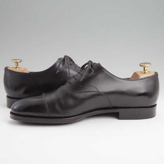 極美品★エドワードグリーン 7E【定価￥217,800-★チェルシー/CHELSEA/202ラスト】ストレートチップ/カーフ/黒/EDWARD GREEN★l574