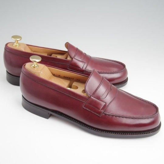 極美品★J.M.ウエストン 7D【現行定価￥151,800-★180/コインローファー/旧ロゴ】ヴィンテージ/41ラスト/赤茶/Weston/ウェストン★l578