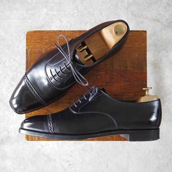 未使用美品！クロケット・アンド・ジョーンズ セミブローグ黒　City Sole クロケット&ジョーンズ 9D【ハンドグレードライン/セミブローグ