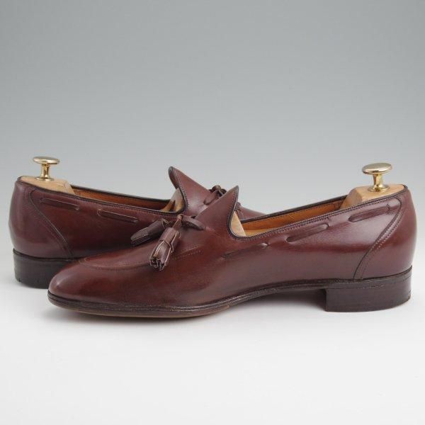 ★チャーチ UK7程度/75D【旧チャーチ★3都市ロゴ/タッセルローファー】69Rラスト/カーフ/濃茶/メンズ/Church's★l581