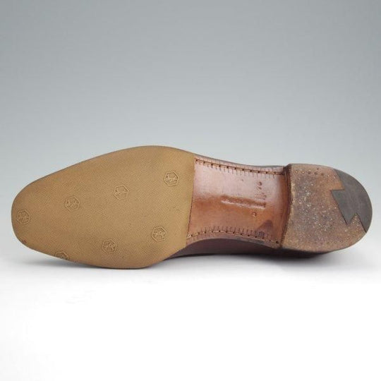 ★チャーチ UK7程度/75D【旧チャーチ★3都市ロゴ/タッセルローファー】69Rラスト/カーフ/濃茶/メンズ/Church's★l581