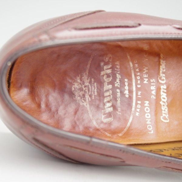 ★チャーチ UK7程度/75D【旧チャーチ★3都市ロゴ/タッセルローファー】69Rラスト/カーフ/濃茶/メンズ/Church's★l581