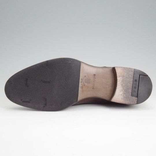 極上★三陽山長 SIZE 6.5【定価￥94,600-★弦六郎/R2010ラスト】パンチドキャップトゥ/カーフ/濃茶/メンズ/Sanyo Yamacho★l582