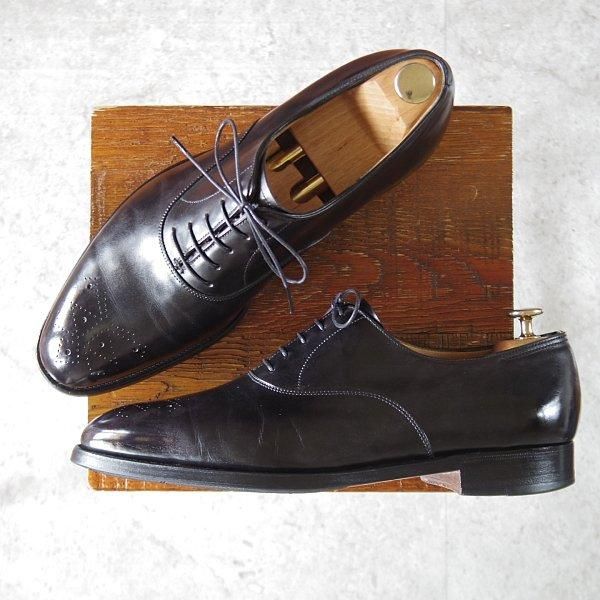 極上★ジョンロブ 8.5E【ミュージアムカーフ仕様★KEATS/8695ラスト】オックスフォードシューズ/黒/メンズ/JOHN LOBB★l586