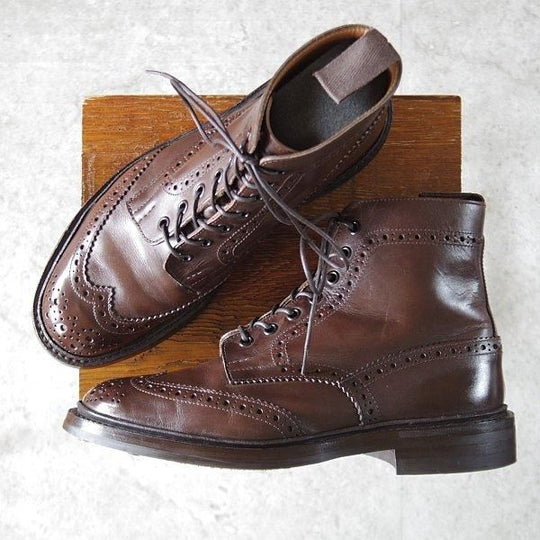 極上★トリッカーズ SIZE 7【定価￥132,000-★ダイナイトソール仕様/STOW】ストウ/5634/カントリーブーツ/カーフ/濃茶/Tricker's★l587