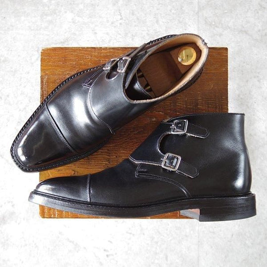 極上★クロケット&ジョーンズ 6.5E【同系モデル定価￥122,100-★CAMBERLEY 2/ダイナイトソール】348ラスト/黒/Crockett&Jones★l588