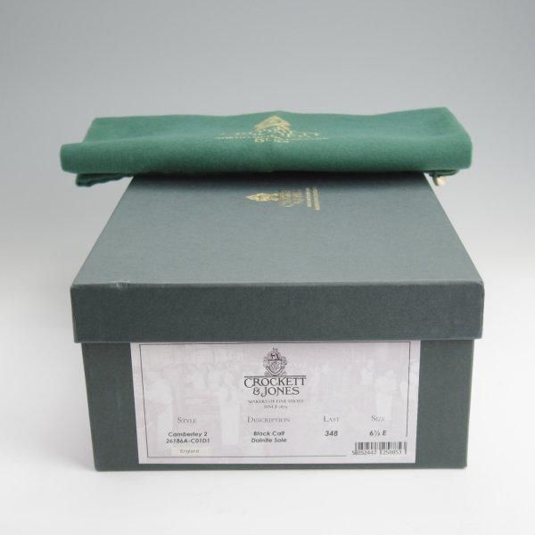 極上★クロケット&ジョーンズ 6.5E【同系モデル定価￥122,100-★CAMBERLEY 2/ダイナイトソール】348ラスト/黒/Crockett&Jones★l588