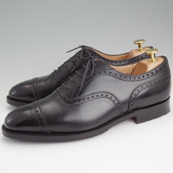 美品★チャーチ 70G/UK7【定価￥176,000-★ディプロマット/DIPLOMAT】173ラスト/セミブローグ/カーフ/黒/メンズ/Church's★l592