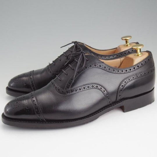 美品★チャーチ 70G/UK7【定価￥176,000-★ディプロマット/DIPLOMAT】173ラスト/セミブローグ/カーフ/黒/メンズ/Church's★l592