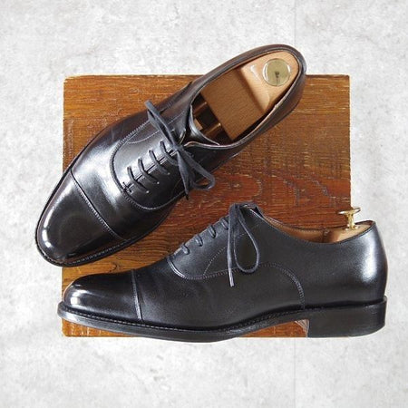極上★シェットランドフォックス SIZE 6.5【定価￥46,200-★ドレイトン/100F】ストレートチップ/カーフ/黒/メンズ/SHETLAND FOX★l595