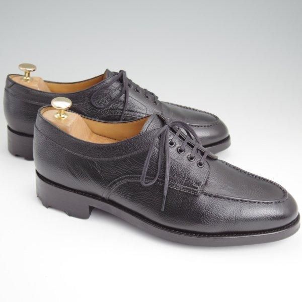 極美品★三陽山長 SIZE 8.5【定価￥88,000-★兼三郎/R2021/リッジウェイソール】Uチップ/黒/シボ革/KENZABURO/Sanyo Yamacho★l596