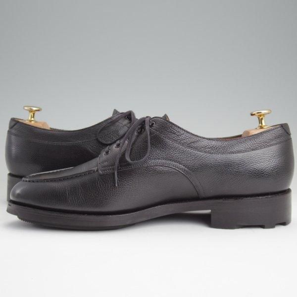 極美品★三陽山長 SIZE 8.5【定価￥88,000-★兼三郎/R2021/リッジウェイソール】Uチップ/黒/シボ革/KENZABURO/Sanyo Yamacho★l596