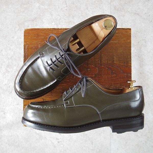 極上★J.M.ウエストン 7.5E【定価￥168,300-★ゴルフ/GOLF/ハンターグリーン】641/31ラスト/Uチップ/カーフ/Weston/ウェストン★l599