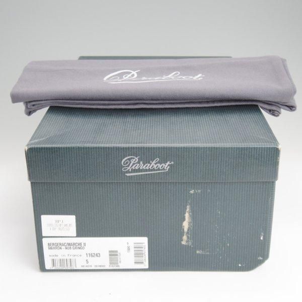 未使用★パラブーツ SIZE 5【定価￥96,800-★リゾルト林氏愛用素材/オイルドヌバック/BERGERAC】グリンゴ/濃茶/メンズ/Paraboot★l601