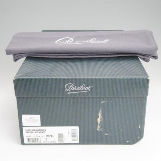 未使用★パラブーツ SIZE 5【定価￥96,800-★リゾルト林氏愛用素材/オイルドヌバック/BERGERAC】グリンゴ/濃茶/メンズ/Paraboot★l601