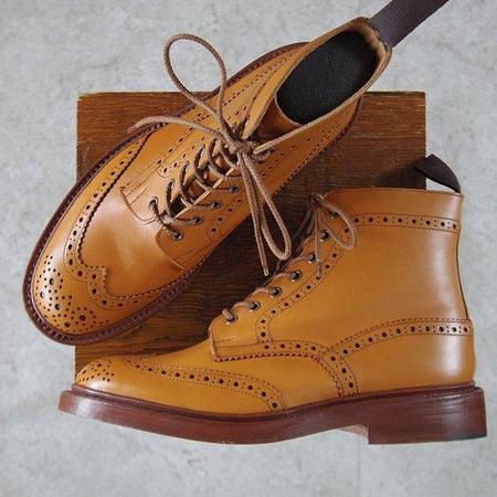 未使用★トリッカーズ SIZE 8【定価￥132,000-★STOW/エイコンアンティーク】5634/ストウ/カントリーブーツ/薄茶/メンズ/Tricker's★l602