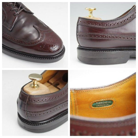 ★(米)フローシャイム 8E【コードバン仕様★インペリアル/Kenmoor/ケンムール】ロングウイング/赤茶/メンズ/Florsheim★l607
