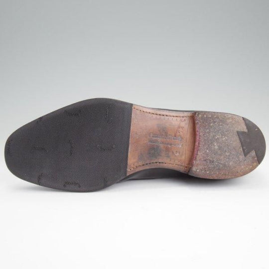 ★チャーチ 75F/UK7.5【旧チャーチ★ブックバインダーカーフ/NEW YORKER/73ラスト】ホールカット/3都市ロゴ/黒/メンズ/Church's★l608