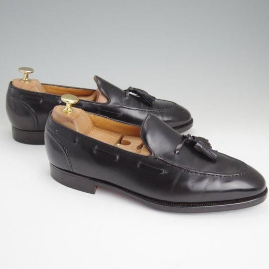 極上★クロケット&ジョーンズ 8F【貴重★(英)ニュー&リングウッド別注/New&Lingwood】タッセルローファー/黒/Crockett&Jones★l609