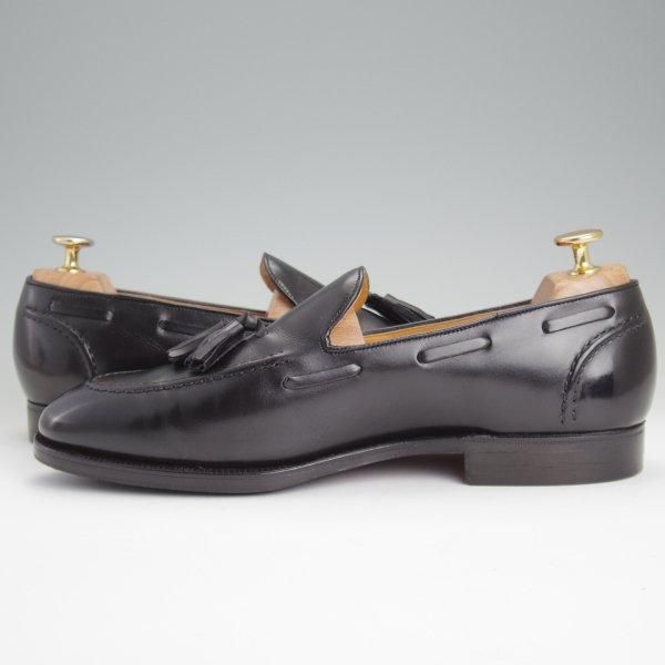 極上★クロケット&ジョーンズ 8F【貴重★(英)ニュー&リングウッド別注/New&Lingwood】タッセルローファー/黒/Crockett&Jones★l609