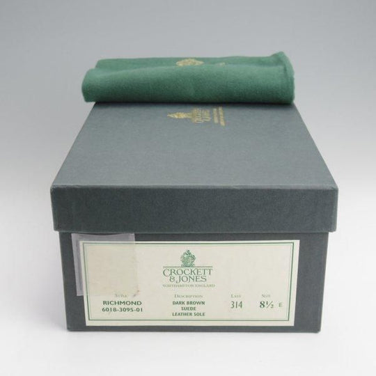 美品★クロケット&ジョーンズ 8.5E【同系モデル定価9万円以上★RICHMOND/314ラスト】コインローファー/濃茶/Crockett&Jones★l615