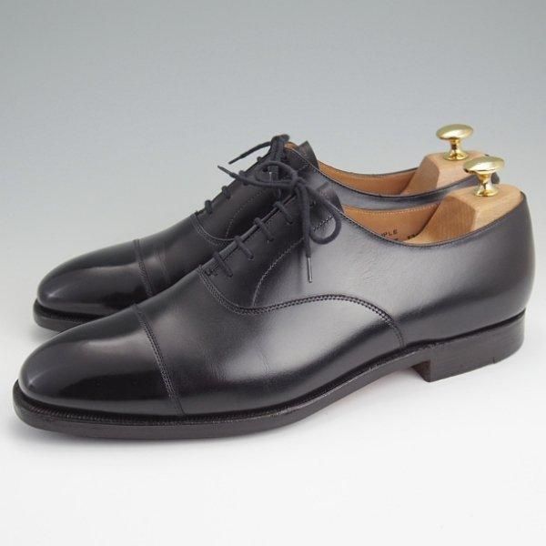 極美品★クロケット&ジョーンズ 8.5E【★ストレートチップ/TEMPLE】カーフ/黒/メンズ/Crockett&Jones★l616