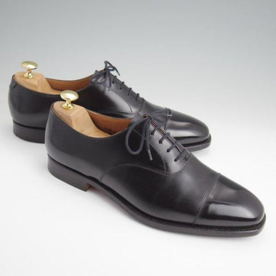 極美品★クロケット&ジョーンズ 8.5E【★ストレートチップ/TEMPLE】カーフ/黒/メンズ/Crockett&Jones★l616