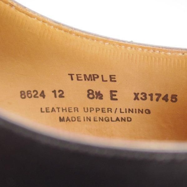 極美品★クロケット&ジョーンズ 8.5E【★ストレートチップ/TEMPLE】カーフ/黒/メンズ/Crockett&Jones★l616