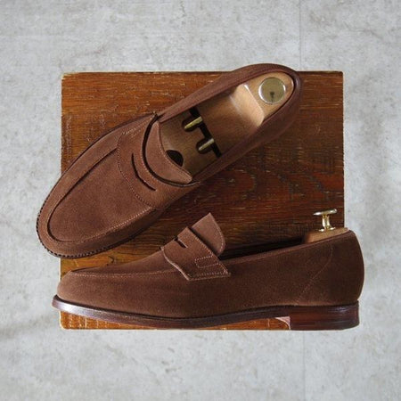 極美品★クロケット&ジョーンズ 6.5E【定価￥74,800-★RICHMOND/リッチモンド】314ラスト/コインローファー/茶/Crockett&Jones★l617