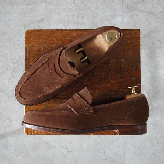 極美品★クロケット&ジョーンズ 6.5E【定価￥74,800-★RICHMOND/リッチモンド】314ラスト/コインローファー/茶/Crockett&Jones★l617