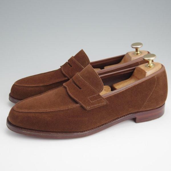 極美品★クロケット&ジョーンズ 6.5E【定価￥74,800-★RICHMOND/リッチモンド】314ラスト/コインローファー/茶/Crockett&Jones★l617