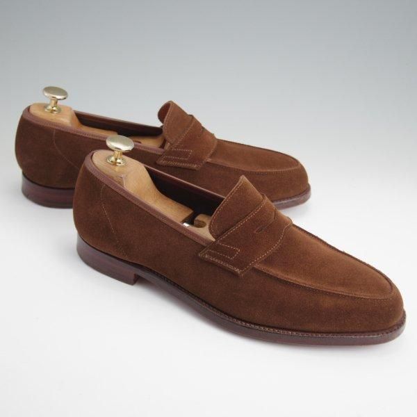 極美品★クロケット&ジョーンズ 6.5E【定価￥74,800-★RICHMOND/リッチモンド】314ラスト/コインローファー/茶/Crockett&Jones★l617