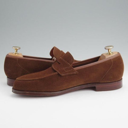 極美品★クロケット&ジョーンズ 6.5E【定価￥74,800-★RICHMOND/リッチモンド】314ラスト/コインローファー/茶/Crockett&Jones★l617