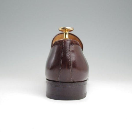 ★(伊)タニノクリスチー SIZE 5.5【定価10万円以上★コンビ仕様/タッセルローファー】カーフ×スエード/濃茶/メンズ/TANINO CRISCI★l622