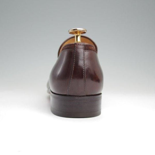 ★(伊)タニノクリスチー SIZE 5.5【定価10万円以上★コンビ仕様/タッセルローファー】カーフ×スエード/濃茶/メンズ/TANINO CRISCI★l622