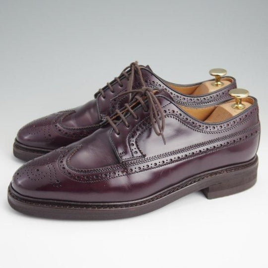 美品★(スペイン製)Berwick/バーウィック SIZE 6【合計定価￥40,700-★純正シューツリー付き/ロングウイング】ROISレザー/赤茶★l624