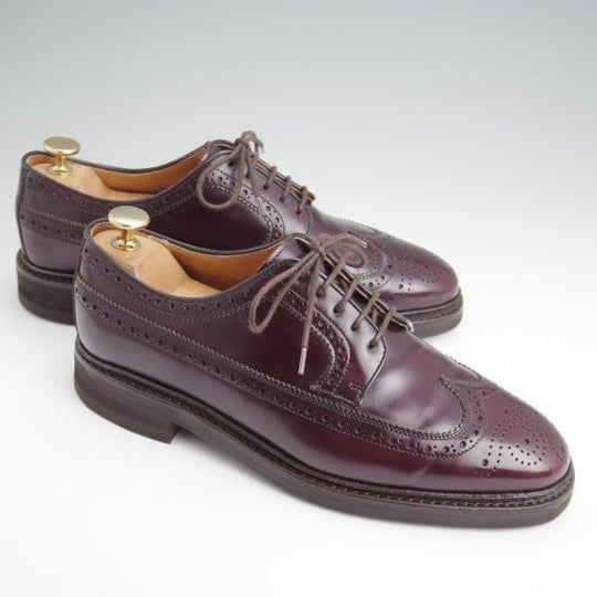 美品★(スペイン製)Berwick/バーウィック SIZE 6【合計定価￥40,700-★純正シューツリー付き/ロングウイング】ROISレザー/赤茶★l624
