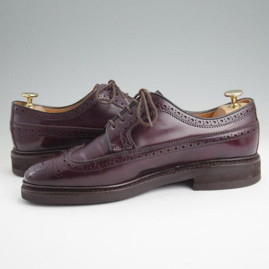 美品★(スペイン製)Berwick/バーウィック SIZE 6【合計定価￥40,700-★純正シューツリー付き/ロングウイング】ROISレザー/赤茶★l624