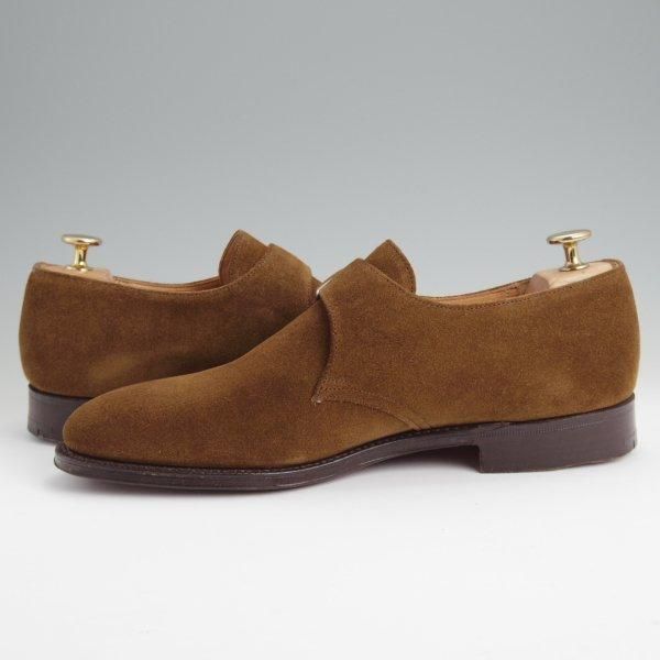 極美品★チャーチ 80F/UK8【貴重★73ラスト/4都市ロゴ過渡期/BECKET】(伊)ILIPRANDI別注/モンクストラップ/スエード/茶/Church's★l628