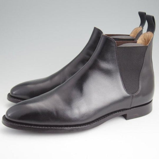 極美品★クロケット&ジョーンズ 8.5E【定価￥121,000-★サイドゴアブーツ/CHELSEA 8】CITYソール/カーフ/黒/メンズ/Crockett&Jones★l629