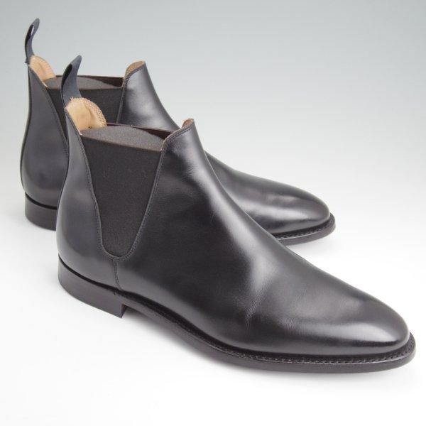 極美品★クロケット&ジョーンズ 8.5E【定価￥121,000-★サイドゴアブーツ/CHELSEA 8】CITYソール/カーフ/黒/メンズ/Crockett&Jones★l629