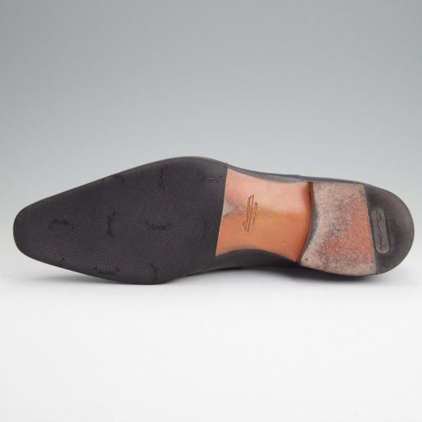 美品★(伊)サントーニ SIZE 8【★オックスフォードシューズ/9739】カーフ/黒/メンズ/Santoni★l658