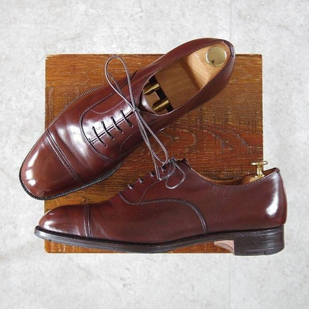 極上★チャーチ 80F/UK8【旧チャーチ★73ラスト/パンチドキャップトゥ】3都市ロゴ/カーフ/濃茶/メンズ/Church's★l661