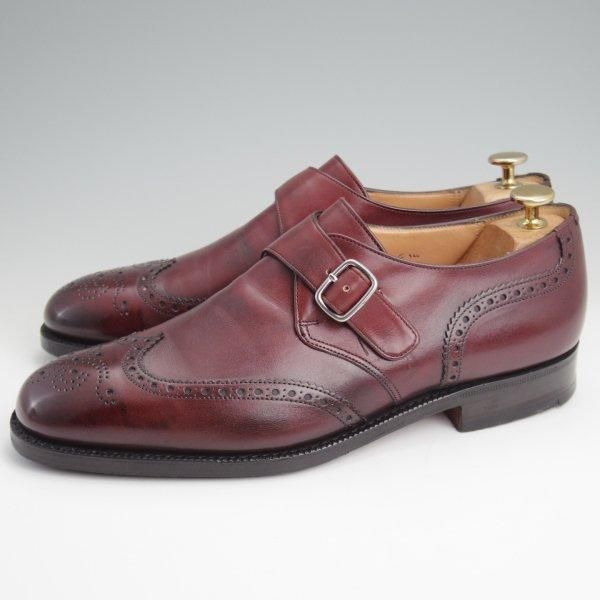 極美品★チャーチ 80F/UK8【貴重★100ラスト/Cardigan/モンクストラップ】カーディガン/カーフ/赤茶/メンズ/Church's★l663