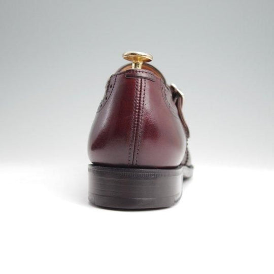 極美品★チャーチ 80F/UK8【貴重★100ラスト/Cardigan/モンクストラップ】カーディガン/カーフ/赤茶/メンズ/Church's★l663